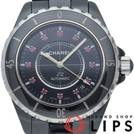 Chanel J12 Watch 38mm 12P Ruby Automatic J12 H1635 Box Warranty Ceramic Men's Watch Black Polished E