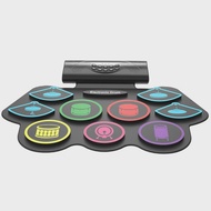 กลองอิเล็กทรอนิกส์ชุดกลอง Sticks และเหยียบแบบพกพากลอง Pad Kit BT กลองไฟฟ้าชุดสําหรับเด็กของขวัญวันเก