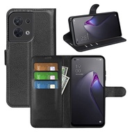 Kickstand Leather Phone Case For OPPO Reno 8 Pro Plus Reno 6 Z 5G Flip Case