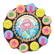 THE CAKE SHOP |  Under The Seas Bundle | 7In Cake + 12pcs Cupcakes | Children Birthday