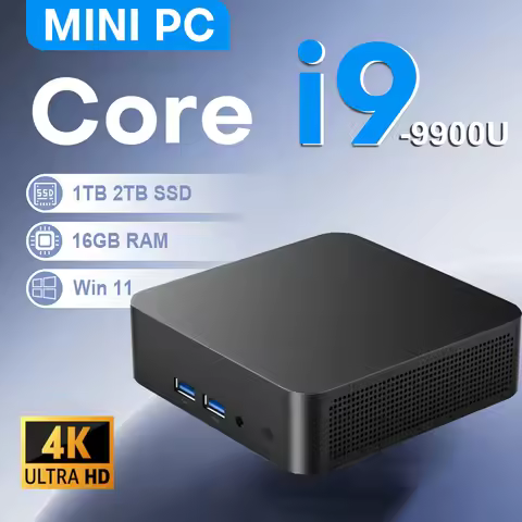New Mini PC Computer Windows 11 Core i9 9900U 16/32GB RAM 1TB M.2 SSD Portable Gaming Computer 60Hz 