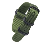 Army Green Zulu Watch Strap 16/18/19/21/22/23/24/26mm Nato Nylon Striped Watch Strap 20mm Replacement Watch Band