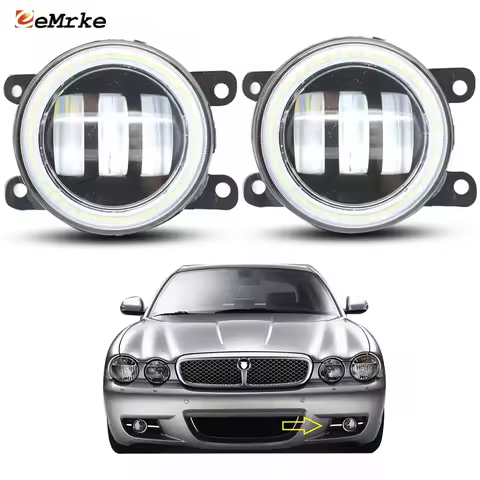 Upgrade LED Fog Lights for Jaguar XJ III XJ8 XJ6 X358 2007 2008 2009 Fog Driving Lamp with Lens DRL 