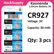 [3pcs $4.20] Koonenda CR927 Lithium Cell Button Battery 3V