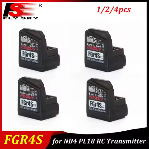 1/2/4pcs Flysky FGR4S V2 Receiver AFHDS Single-Antenna Bidirectional PWM/PPM/IBUS Output Receiver fo