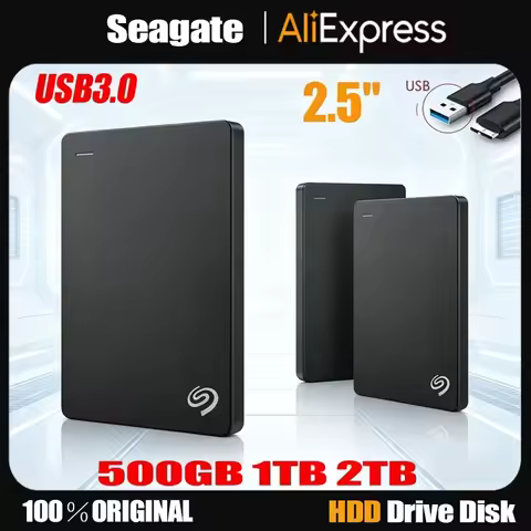 For Seagate External Hard Disk 500GB 1TB 2TB Storage Backup +Ultra-Thin USB 3.0 HDD 2.5 "Portable