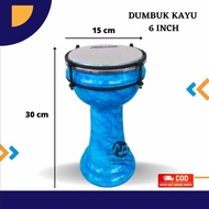 Darbuka Paling Murah Anak ukura 6 inch Dumbuk Marawis Hadroh Banjari Terbang Tumbuk Kayu