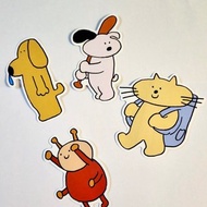 【WOOOGUO】筆電貼紙 行李箱貼紙 防水貼紙 貓咪 狗狗 防刮 插畫