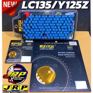 SPROCKET SET JRP 415 BLUE/BIRU 132L REAR SPOKET GOLD 28T-42T FRONT SPOKET GOLD 14T/15T/16T 125ZR LC1
