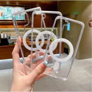 SAMSUNG MAGSAFEE CASE a SERIES A55 A55 TRANSPARENT MAGNETIC CASE WIRELESS CARGING CASE