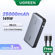UGREEN 25000mAh PD145W PowerBank/20000mAh PD100W Powerbank Fast Charging Powerbank USB Type C Portable Charger Compatible for iPhone 15 Pro Max, Samsung S24 Ultra,Samsung S23 Ultra iPhone 13,iPhone 14 Pro