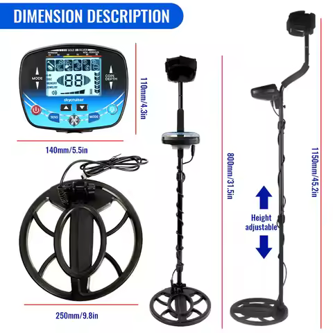MD910B Metal Detector Professional Treasure Hunter Detector Metal Pinpointer Waterproof Underground 