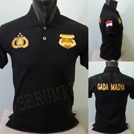 KAOS GADA MADYA TERBARU - KAOS KERAH GADA MADYA HITAM TERBARU FULL BORDIR