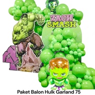 HULK GARLAND Balloon Package 75/ Hulk Birthday Decoration