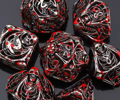 Metal Dice for Dungeons and Dragons, Polyhedral Dice Set for Tabletop