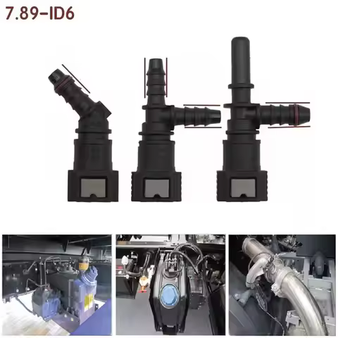 7.89 ID6 Hose Coupler Pipe Coupler Auto Accessories PA12 Plastic 45° Quick Release Connector Bundy T