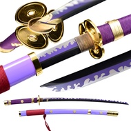 FengYu SWORD One Piece Roronoa Zoro's Katana Purple Yama Enma Cosplay Replica Anime Swords High-Carb
