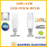 LED Stick Bulb Daylight E27 B22 10W & 15W