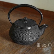 南部鐵器 岩鑄鐵器館 鐵壺 龜甲紋 急須 茶壺 0.25L 日本製 佳品