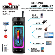 Party Speaker Kingster KST 8816 Karaoke Bluetooth Speaker with Microphone &amp; Remote Control