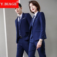 Blazer Women And Men Plus Size Long Sleeve And Pants Set Business Professional Suit Work Clothes Of Two Suits S-5XL