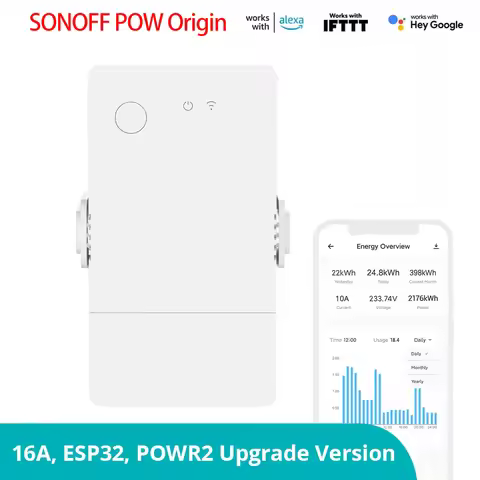 Sonoff POW Origin 16A Wifi Smart Power Meter Switch Current, Voltage, Cumulative Power Consumption I