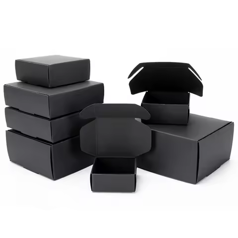 Black packaging carton Festival party gift box soap carton