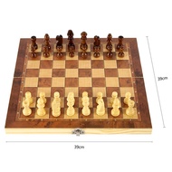 3 in 1 Chess set board adult children gift family game chess solid wood chess pieces traditional cla