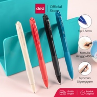 MERAH Deli Gel Pen Retractable Gel Pen 0.5mm 3 Colors Bullet Tip Black Redbiru, 1/ 3/s 6 pcs S08