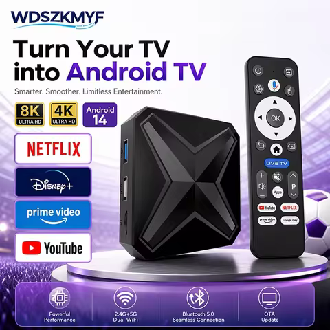 Android 14 4/8K Q1 UHD TV Box RK3518 Quad Core 8GB+128GB Dual Wifi6 Streaming TV Box For Netflix You