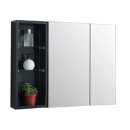 RUBINE 2 Doors Mirror cabinet With 3 tier shelf