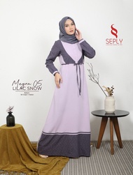 Gamis Katun Dewasa SEPLY MEYRA 05 || LILAC SNOW - NOSTALGIA ROSE