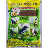 Emas 10 3in1 makanan burung bird feed (burung Tiong Mas, Thrush,)