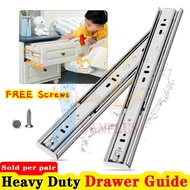 Full Extension Heavy Duty Drawer Guide Soft Close Stainless Steel Roller Slider for Cabinet Hydrauli