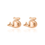 SK Jewellery Whale Wishes 14K Rose Gold Earrings