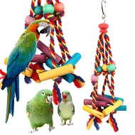 BETOP 1PC Bird Parrot Chew Toy Wood Chewing Bite Hanging Cage Bird Destroy Chew Toys Bird Cage Decoration Bird Supplies