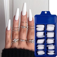 UR sugar 100Pcs Candy Color False Nail Tips Full Cover Matte Acrylic Ballerina Fake Nails Tip DIY Be
