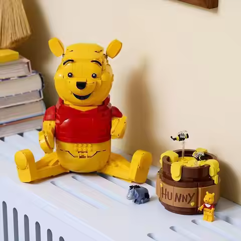 2026 New 1399pcs Classic Movie Cartoon Bear Winnie The Pooh 43300 Cute Bear Building Blocks Toys For