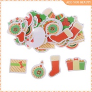 [Wishshopeefhx] 50 Pieces Christmas er  Elements Self- er Gift Paster Baking Packing Label Wrapping 