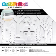 Crafts Precision Cardstock Pack 80lb 12"X12" 60/Pkg - WHITE TEXTURED