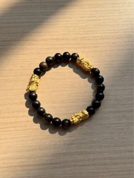 999足金貔貅天然水晶手鏈