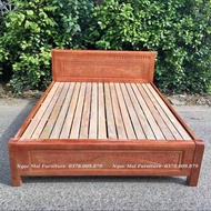 Giường gỗ sồi thời thượng gọn gàng giường nằm ngủ gỗ ngẫu nhiên 1m6x2m 1m8x2m - bh 12