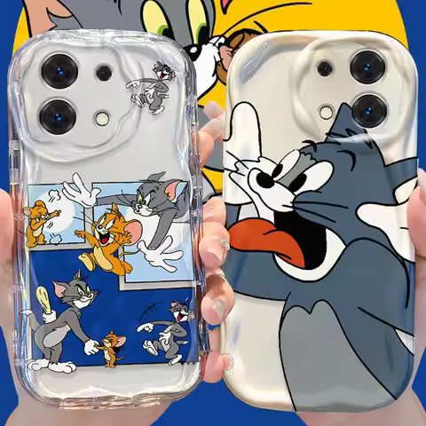 Toms Jerrys Wave Case for Xiaomi Redmi Note 13 12 11 Pro Plus 4G 5G 13C 12C Turbo 12S 11S 10 9 11A 9