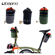 Litepro Seat Tube Water Cup Cover Nylon Cloth Water Bottle Bag Seat Tube Bottle Holder For Birdy Brompton Folding Bikes