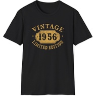 Men's cotton T-shirt 69th Birthday for Women Her 69 Years Old Men for Him Vintage 1956 Tee Shirt 69 