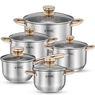 HY/🆎Germany316/304Stainless Steel Soup Pot Kitchen Steamer Household Thickened Pot Steaming Boiling Stewing Small Pot In