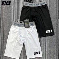 3v3 Men's Sports Leggings Fitness Training Running Basketball Leggings Quick-Drying Compression Five