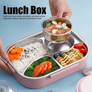 [CSS] Stainless Steel Lunch Box 4‑Grid Portable Bento Box Food Storage Container For Student Adult4‑