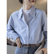 Authentic imported Japanese MUJI Official Store White Long Sleeve Academic Style Shirt Womens 2025 S