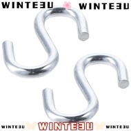 WINTE3U 2pcs Heavy-Duty S Hooks, 70mm/2.75in Iron Galvanized 2.75in Hammock Swing S Hooks, Heavy Dut